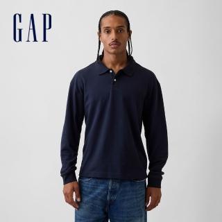 【GAP】寬鬆版PK布Polo衫-海軍藍(907249)
