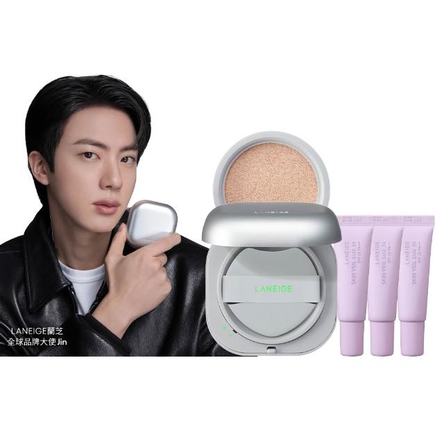 【LANEIGE 蘭芝】★全新升級★官方直營 Neo 雙效柔霧/水光氣墊EX 15g*2(1盒2蕊 蘭芝 小方塊 遮瑕 防曬)