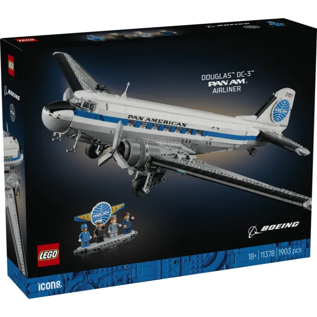 【LEGO 樂高】Icons 11378 Douglas DC-3 PAN AM 客機(飛機模型 泛美航空 禮物 玩具)