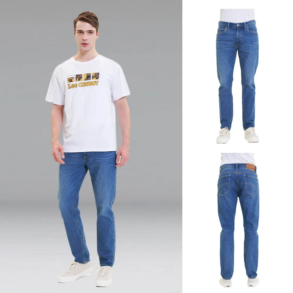 【Lee】出清品-男裝 牛仔褲 / 731 中腰舒適小直筒 中藍洗水 / 101+ 系列(LL220094785)