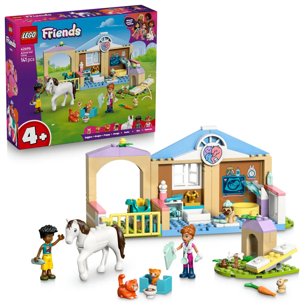 【LEGO 樂高】Friends 42696 動物醫院(兒童玩具 家家酒 獸醫 醫生 醫院 角色扮演 益智積木 禮物 4歲)