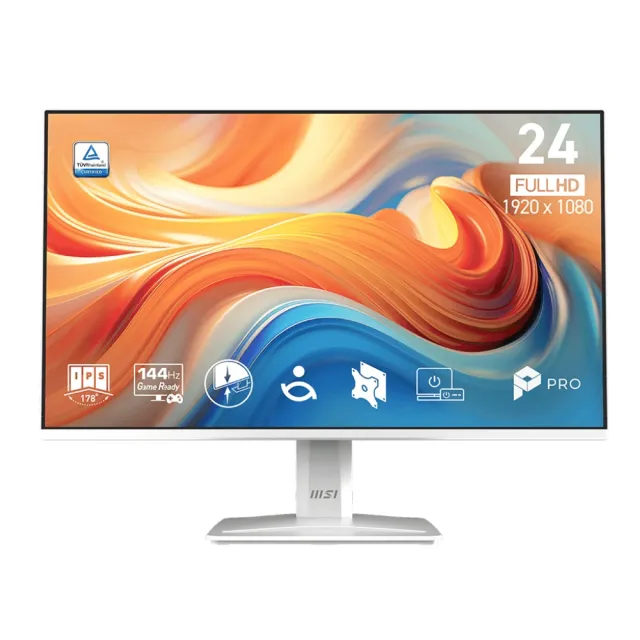 【MSI 微星】2入組★PRO MP243W E14 24型 IPS 144Hz 平面美型商用螢幕(EyesErgo技術/HDMI/內建喇叭)