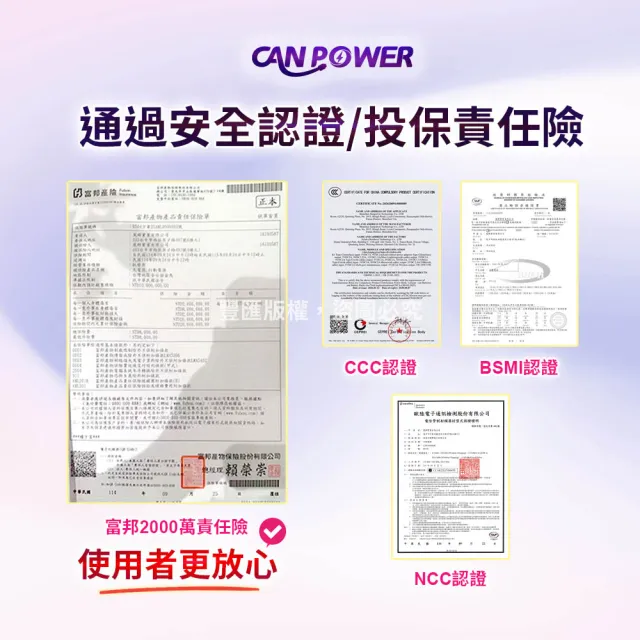 【Canpower】防爆SSB多功能固態行動電源 10000mAh(台灣製造 磁吸充電 CP-05 自帶AC插頭 有wh、ccc標示)