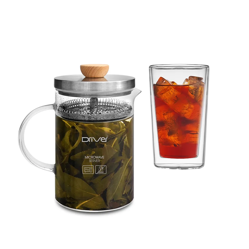 【Driver】中秋禮盒-映月拾光泡茶壺組(茶具 茶器 泡茶壺 雙層玻璃杯 冷泡茶 茶壺茶杯組 送禮推薦 禮物)