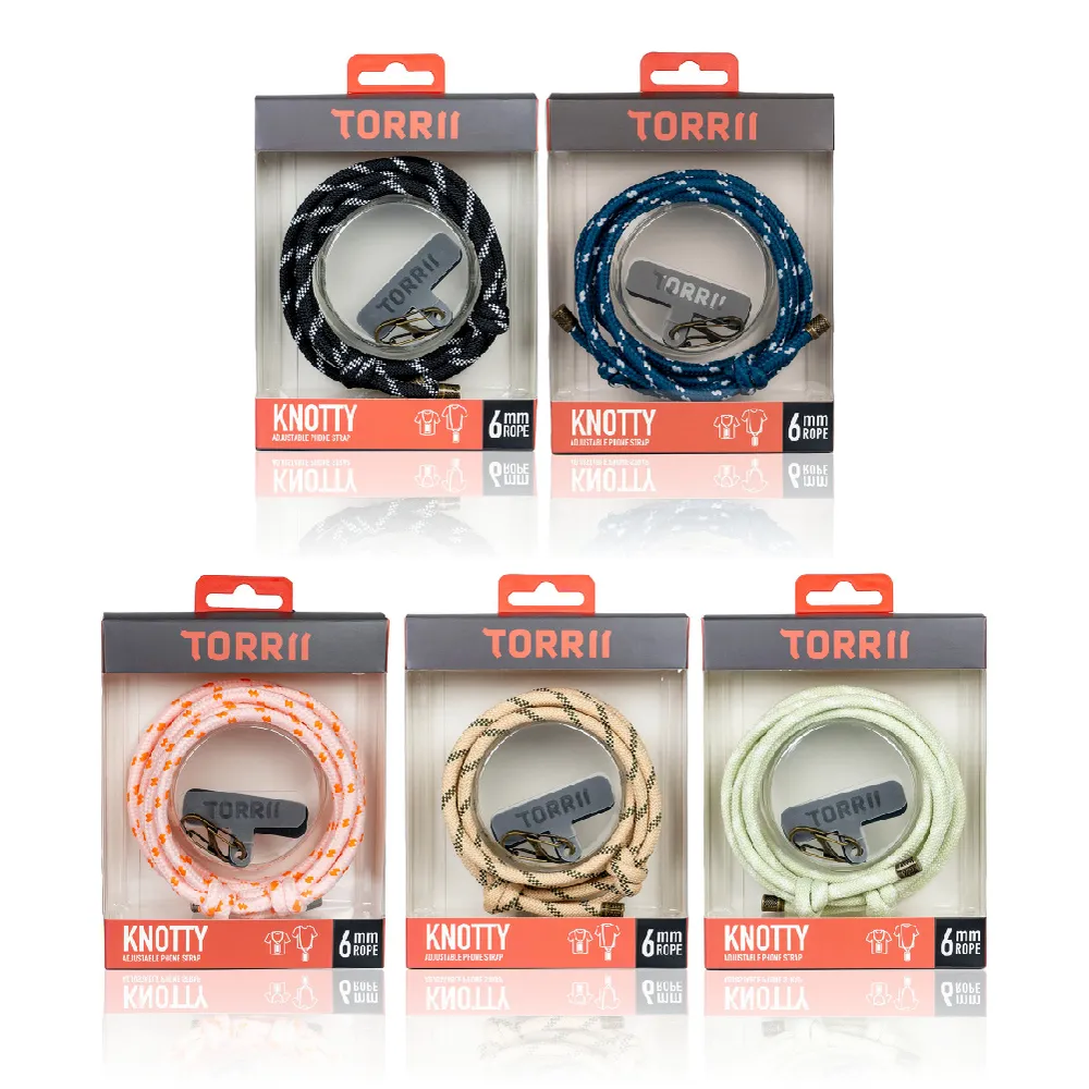 【TORRII】Knotty 山系風格編織手機掛繩 8mm(通用款/夾片)