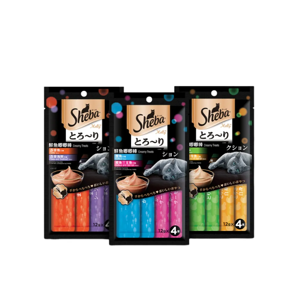 【Sheba】誘惑泥12g*4入-6包(寵物/貓零食/貓食/肉泥/貓肉泥)
