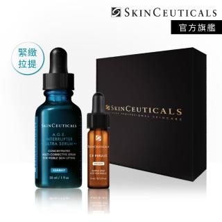 【Skin Ceuticals 修麗可】A.G.E.極效賦活緊緻精華 30ml 禮盒組(普拉斯鏈/促進膠原/AGE精華/抗老)