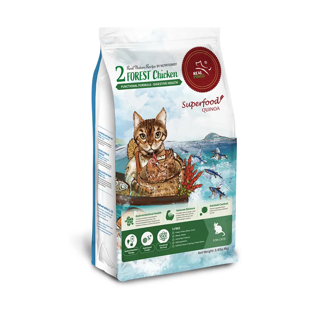 【Real Power 瑞威】天然平衡 貓糧2號 森林燉雞 腸胃健康配方 4kg(貓乾糧 貓飼料)