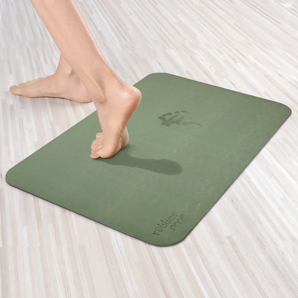 【怪獸居家生活】rubber anne 台灣製 2入組 20秒瞬吸 軟式珪藻土吸水地墊(66x44cm)