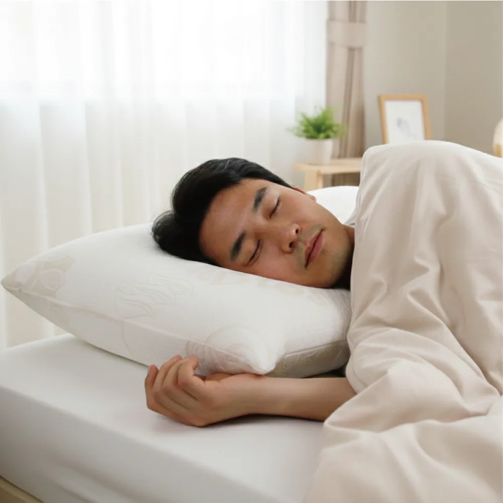 【迪奧斯】全天然乳膠枕(13cm高-枕芯加寬型 麵包枕頭 附天絲枕頭套)
