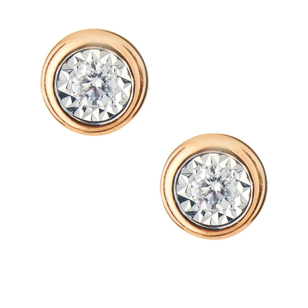【Just Diamond】鎮金店 18K玫瑰金 Dreamy 鑽石耳環