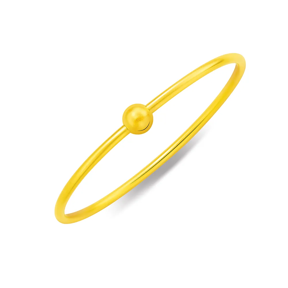 【Just Gold 鎮金店】雋藏 圓珠 黃金手環