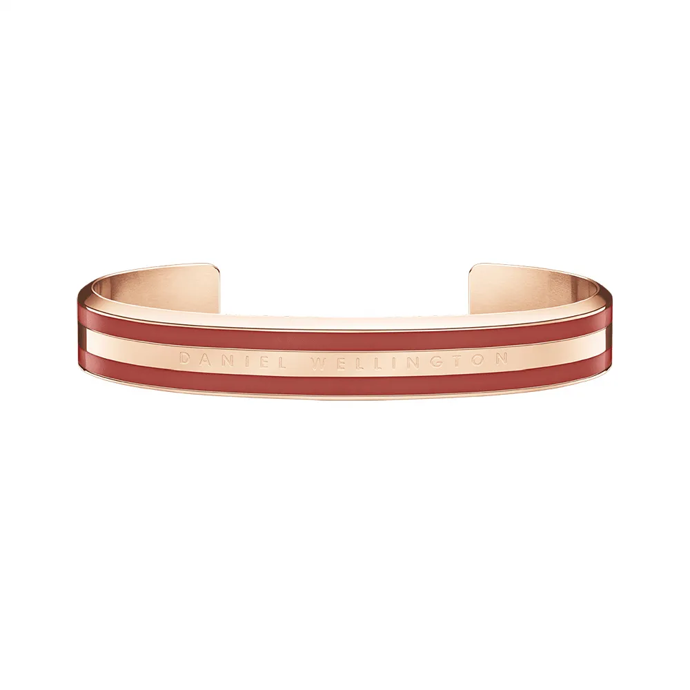 【Daniel Wellington】DW 手環 Emalie 限量經典雙色手環 櫻桃紅(DW00400013)