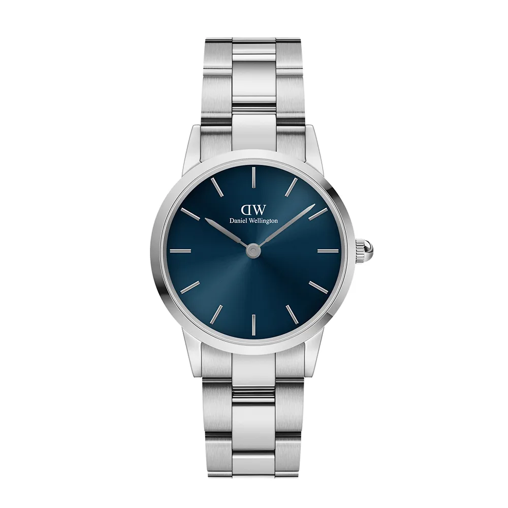 【Daniel Wellington】DW 手錶 Iconic Link Arctic 28mm/32mm極光藍精鋼錶(DW00100457)
