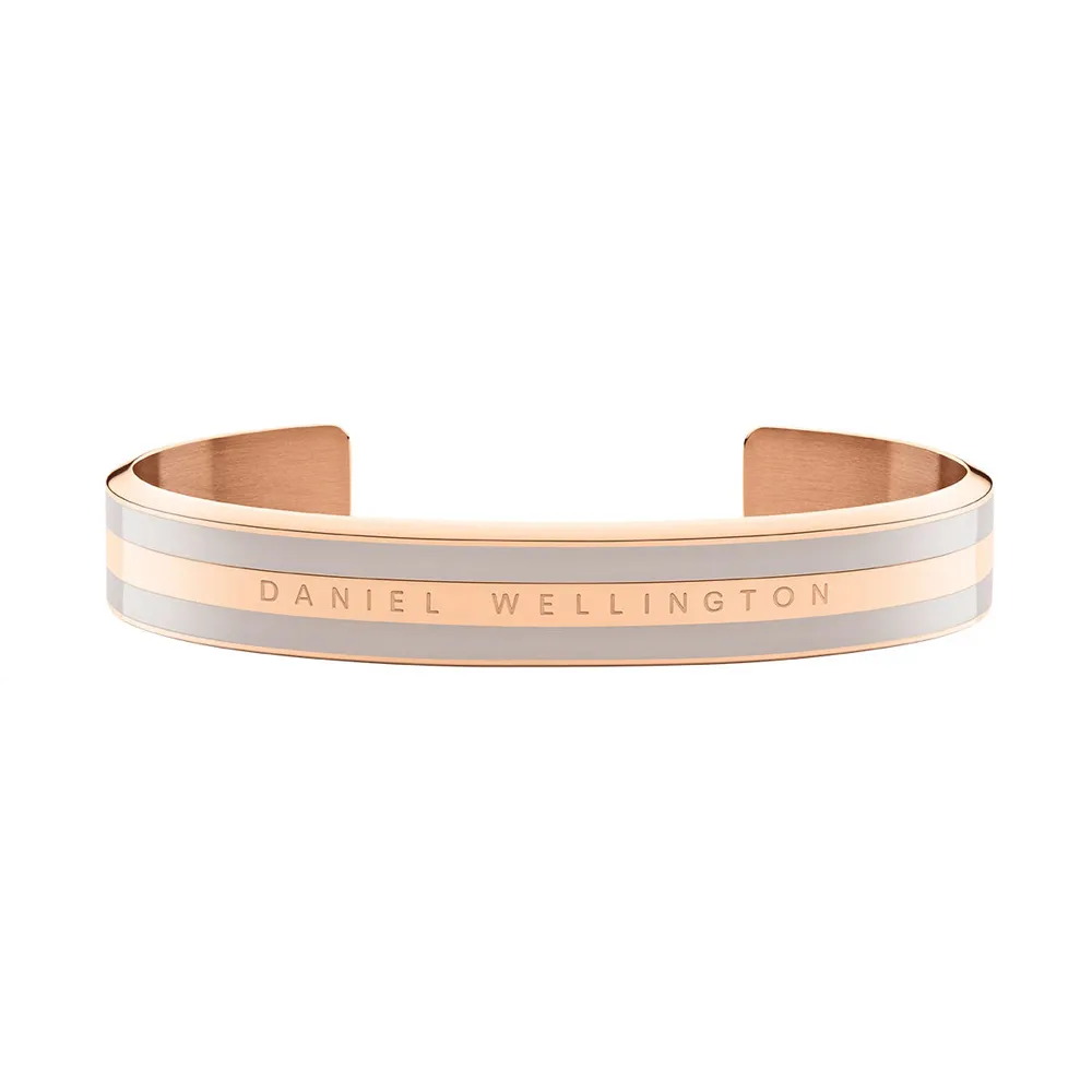 【Daniel Wellington】DW 手環 Emalie 經典雙色手環 玫瑰金x沙漠灰(DW00400011)