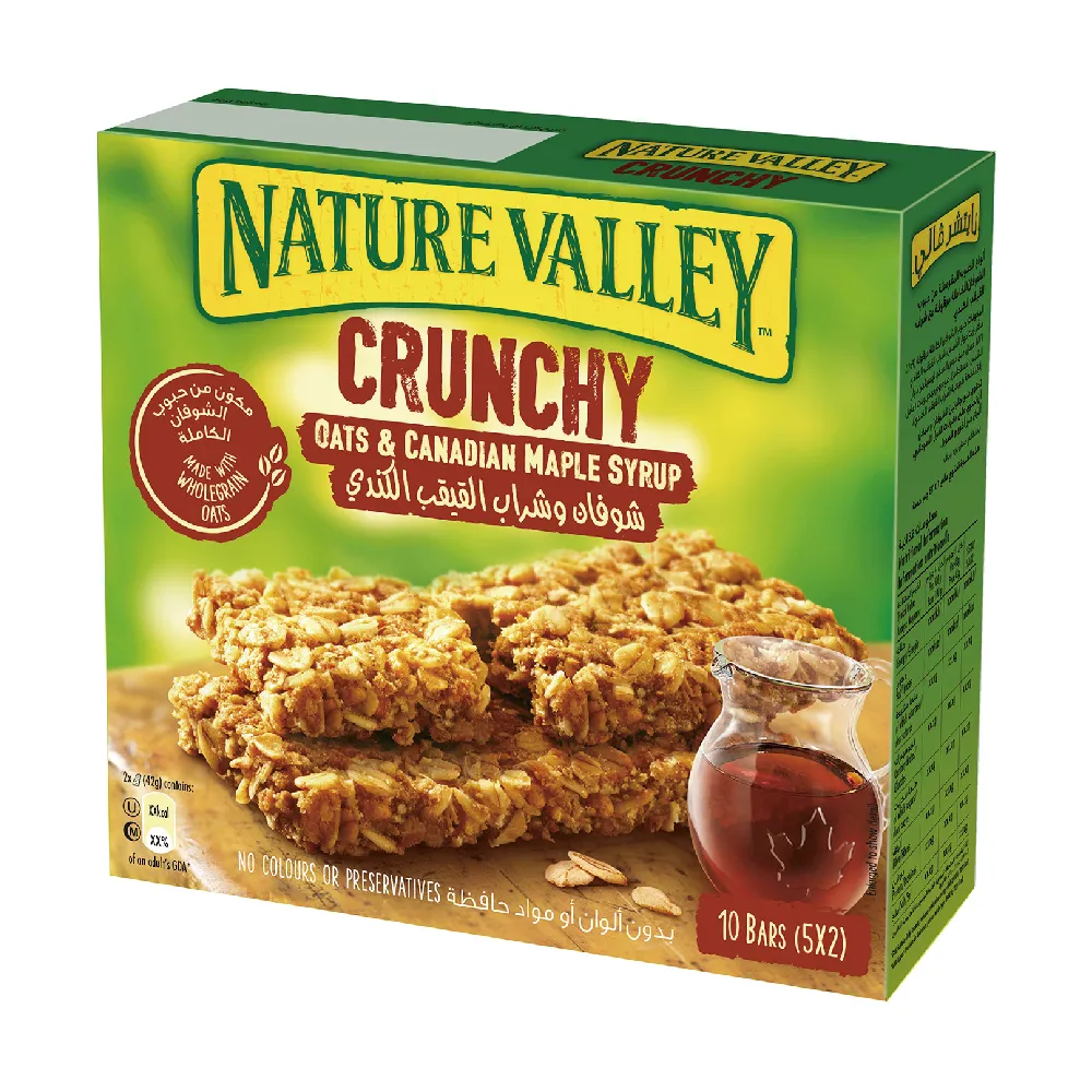 【Nature Valley 天然谷】天然谷燕麥棒 楓糖 210g 共5入(全球第一的點心棒)