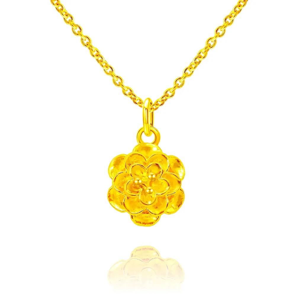 【金喜飛來】黃金項鍊富貴花(0.50錢±0.03)