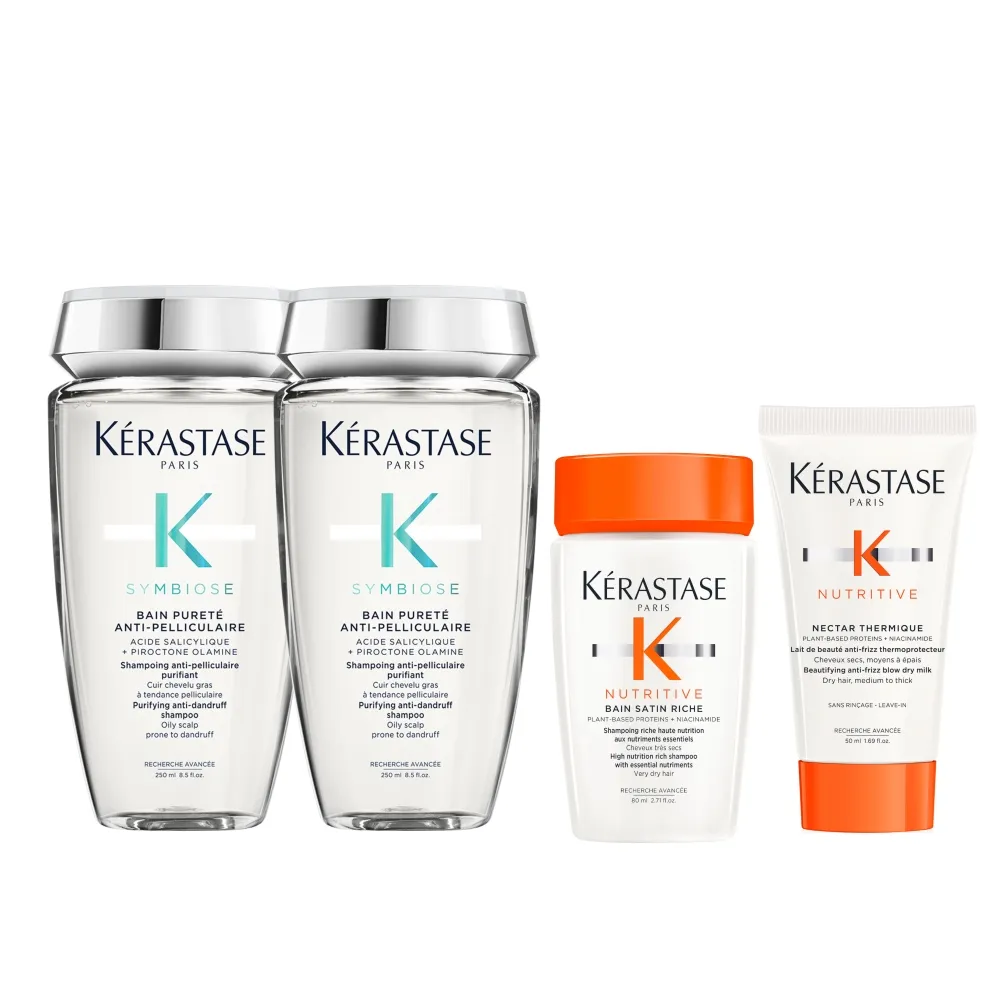 【KERASTASE 巴黎卡詩】極淨平衡髮浴250ml雙入組(去屑/控油/舒緩/保濕/洗髮精)