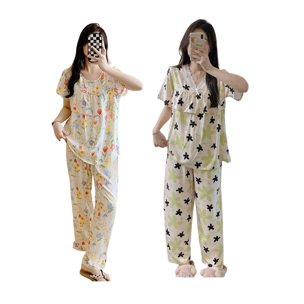 【K.W.】MOMO限定春季新品純棉稠高棉質透氣休閒家居高級套裝(休閒/顯瘦/時尚/中大尺碼/韓國空運)