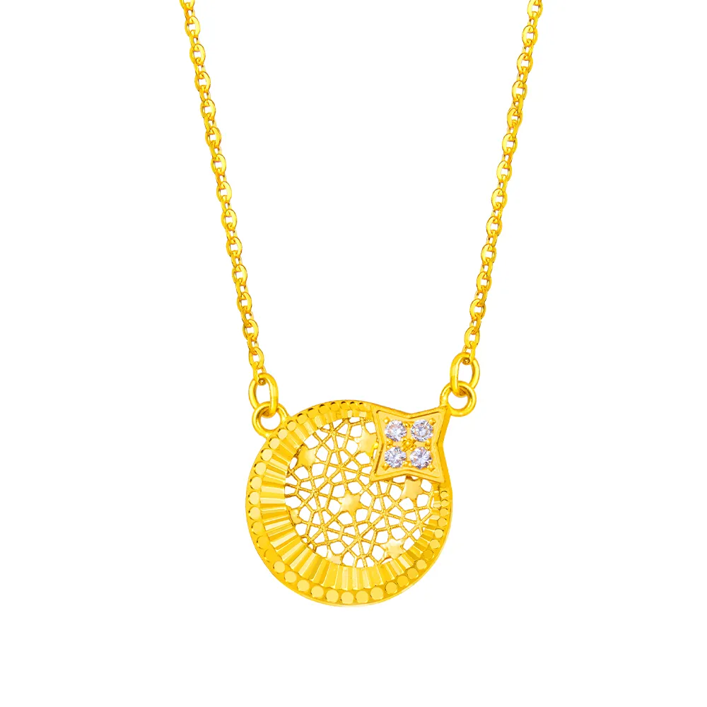 【Just Gold 鎮金店】日月星光 黃金項鍊