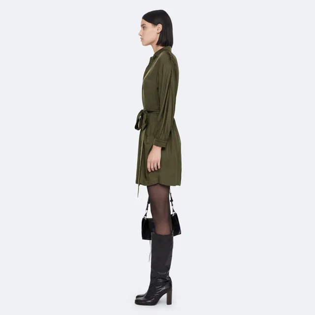 【ALLSAINTS】NOORA 絲質綁帶短洋裝 W230DF