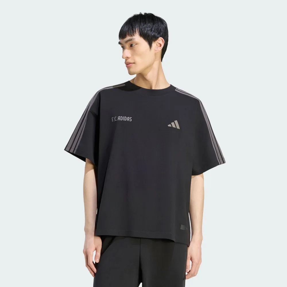 【adidas 愛迪達】短袖上衣 男 亞規 ST KN SS JSY 黑 KX2821