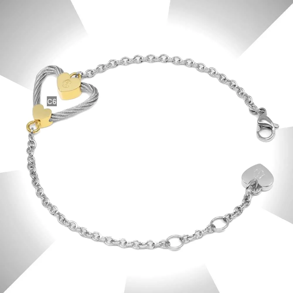 【CHARRIOL 夏利豪】預Bracelet Passion激情手鍊金銀雙色款-加多重好禮 C6(06-104-1271-0)