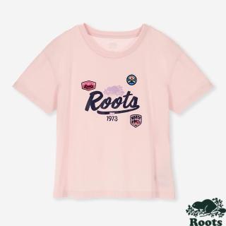 【Roots】女裝-ROOTS PATCHES 短袖上衣 (淡粉色)