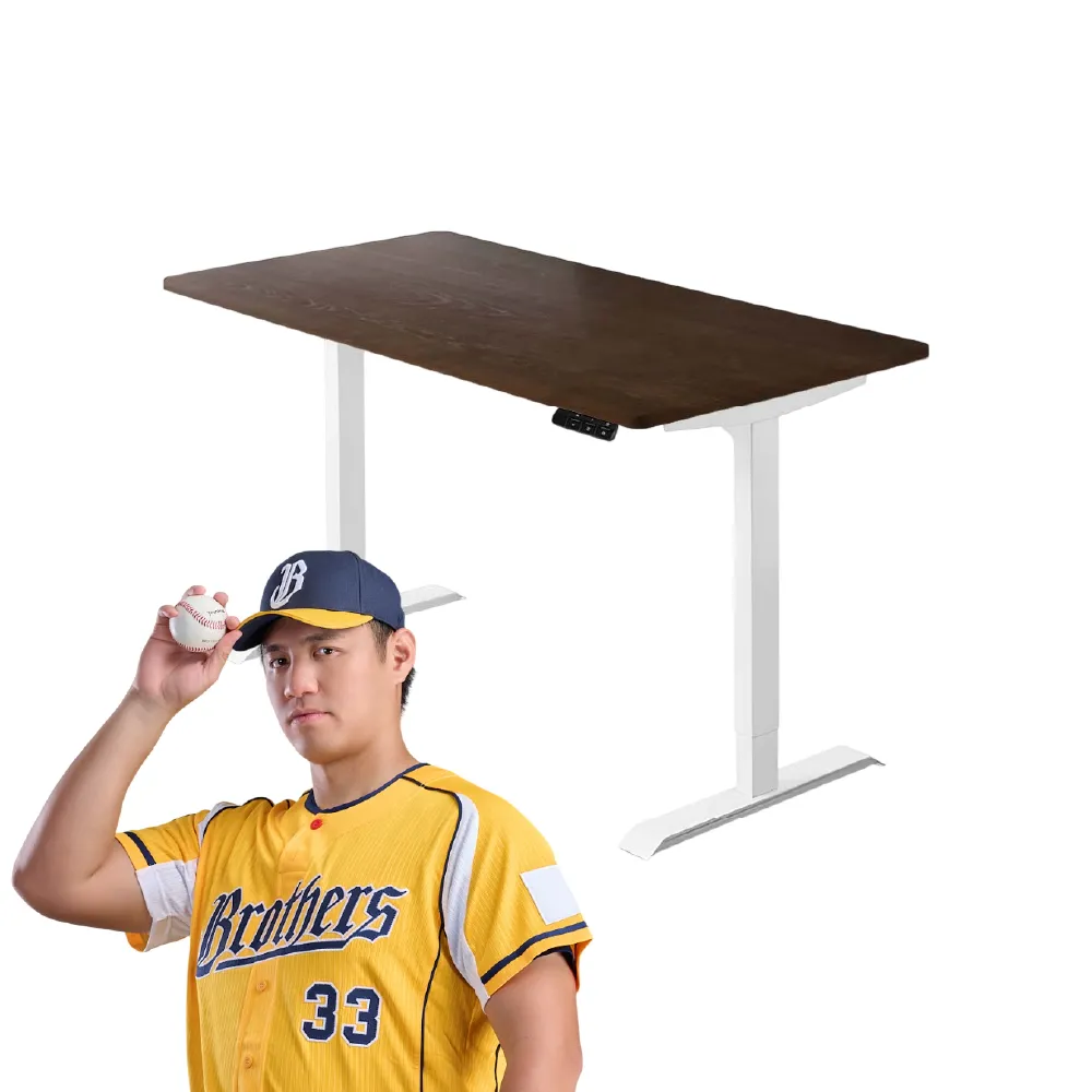 【FUNTE】Prime 實木電動升降桌/二節式+ 120x70cm 四方桌板 兩色可選(實木桌 辦公桌 電腦桌 工作桌)