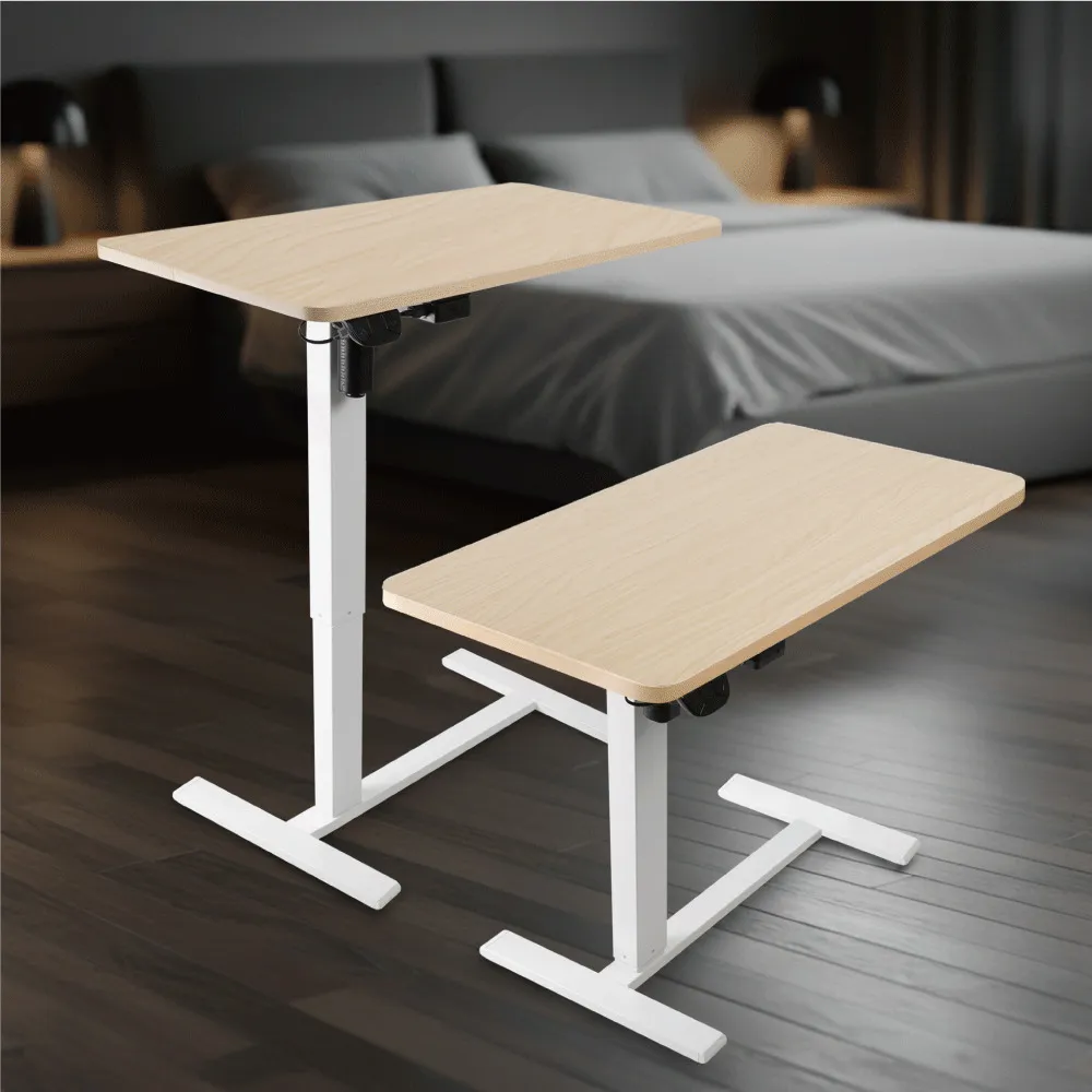 【ONE HOUSE】阿姆斯無段式電動升降邊桌 80×40CM_ 電動升降款 (邊桌 電動升降桌 摺疊邊桌 電腦桌 床邊桌)