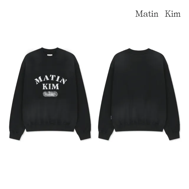 【MATIN KIM】官方旗艦 復古噴染LOGO大學T(多款任選)