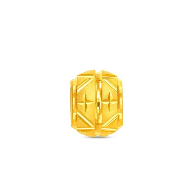 【周大福】時尚幾何風小金珠 黃金吊墜_計價黃金(網路限定款/9月新品/不含鍊)