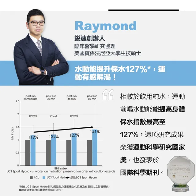 【RACE ON】鋭速 水動能電解質液PLUS鋅 12包/盒(臨床實證127%科學保水* 鋅配方三效合一:保水.解渴.耐力)
