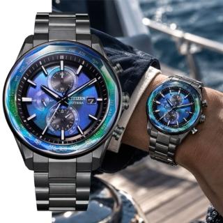 【CITIZEN 星辰】ATTESA 限量超級鈦 光動能電波計時腕錶/結構色43.5mm(AT8314-53L)