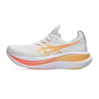 【asics 亞瑟士】GEL-Nimbus 28 女 慢跑鞋 緩衝 曙光系列 跑鞋 白橘(1012B899-102)