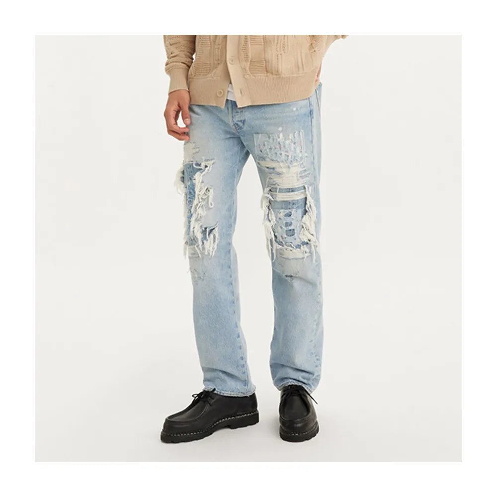【LEVIS】男款 501 Original中腰直筒丹寧牛仔褲 / 破壞加工 熱賣單品 00501-3599