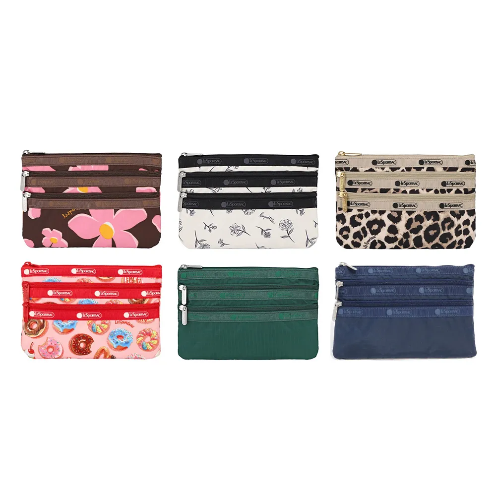 【Lesportsac】2026秋季新品 3-Zip Cosmetic 三層拉鍊化妝包(7158)