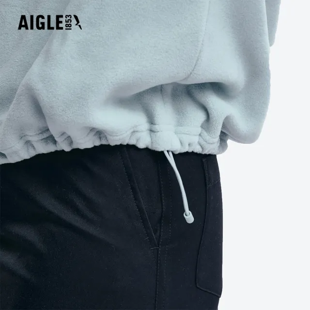 【AIGLE】女 POLARTEC 刷毛保暖罩衫｜AG-5A244A236 冰河藍 (女長袖上衣 POLO衫 罩衫 保暖上衣 刷毛衣)