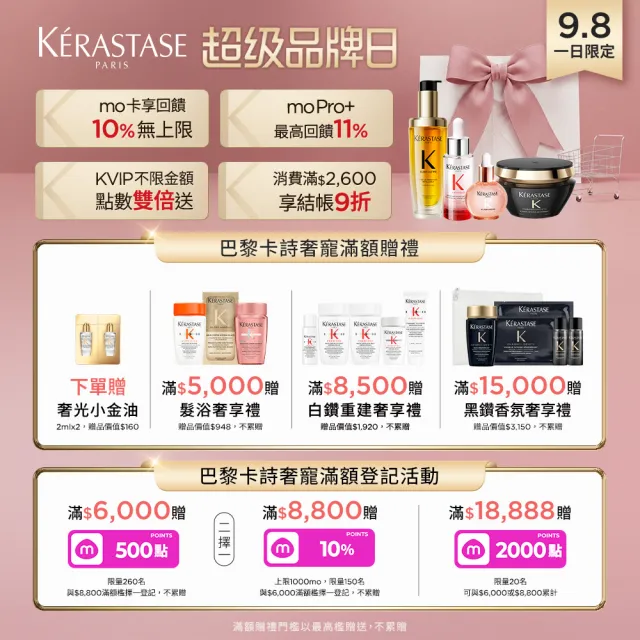 【KERASTASE 巴黎卡詩】黑鑽極萃逆時髮浴250ml