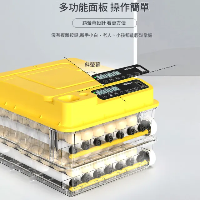 HOMI 好米居家 全自動孵蛋器 288枚 中型孵化器 智慧控溫 自動補水翻蛋 照蛋功能 雞鴨鵪鶉孵化機