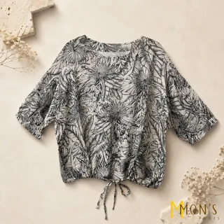 【MON’S】秘境花葉寬版上衣(直)