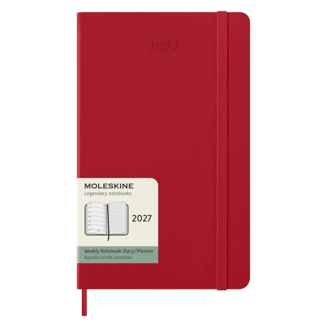 【MOLESKINE】2027 12個月週記硬皮手帳 - L型/紅