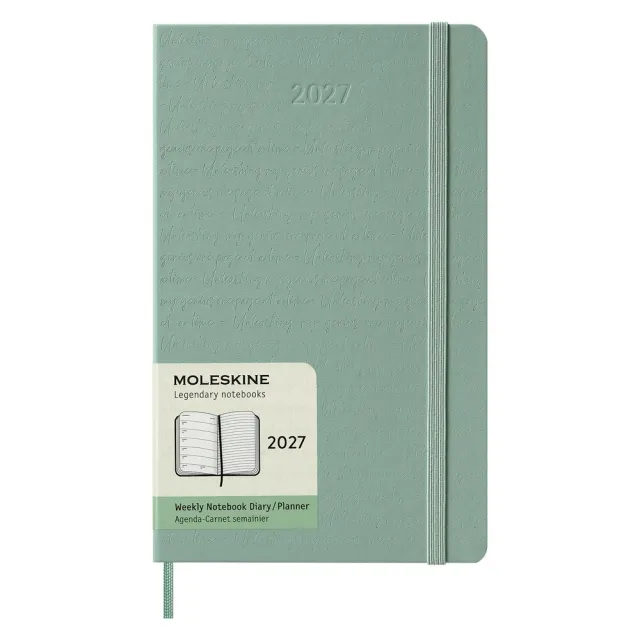 【MOLESKINE】2027 12個月週記硬皮手帳 - L型/鼠尾草綠