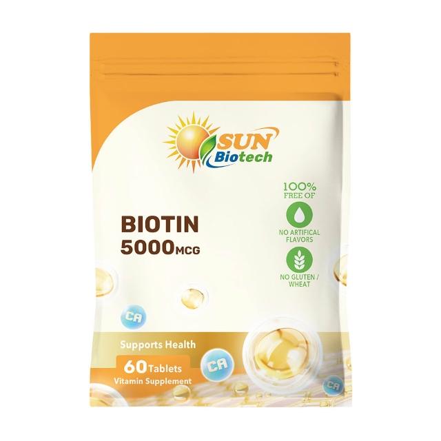 【Sun 日落恩賜】生物素5000mcg+鈣錠(60錠/袋)