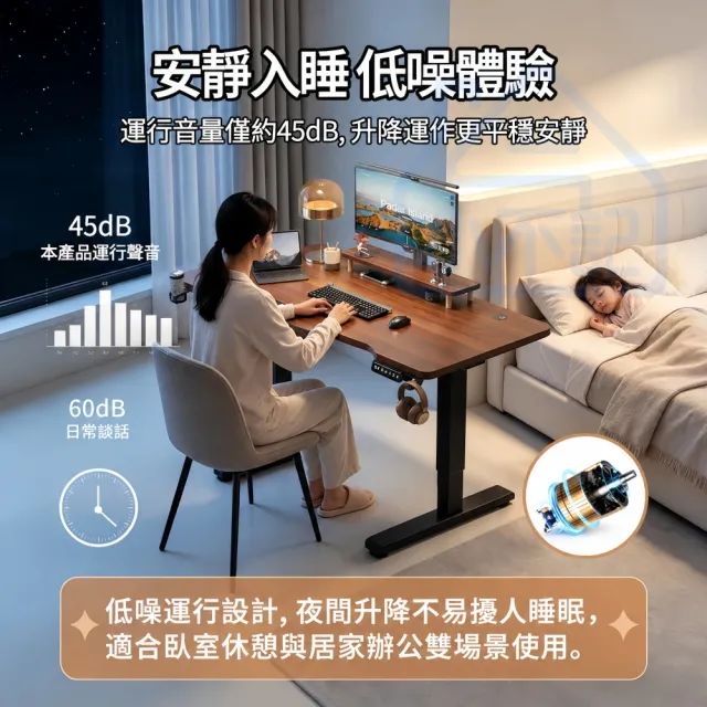 【小不記】電動實木升降桌 160公分 電腦桌 辦公桌 人體工學升降桌 電動升降工作桌 書桌 居家辦公桌 站立桌