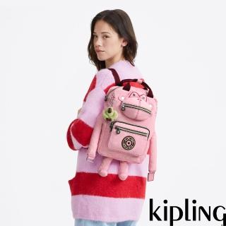【KIPLING】活力淺粉猴子造型手提後背包-JANE ENERGY 女包 書包