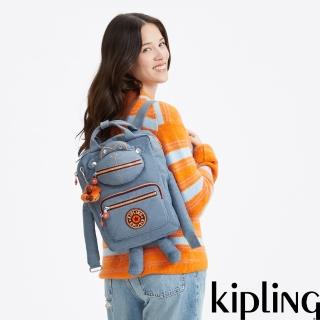 【KIPLING】活力淺藍猴子造型手提後背包-JANE ENERGY 女包 書包