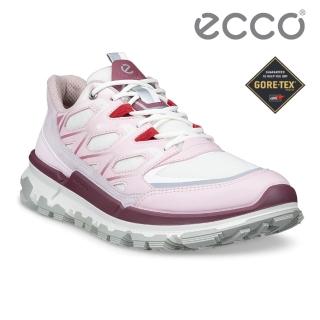 【ecco】BIOM 2.2 TRL W 蹤跡健步經典織物皮革防水休閒鞋 女鞋(彩色/粉色 84233361908)