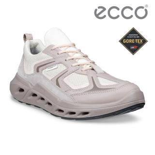 【ecco】Biom 720 W 健步休閒織物防水運動鞋 女鞋(灰粉色/冰白色 85034361848)