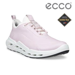 【ecco】Biom 720 W 健步休閒皮革戶外防水運動鞋 女鞋(淡紫粉/白色 85041361986)